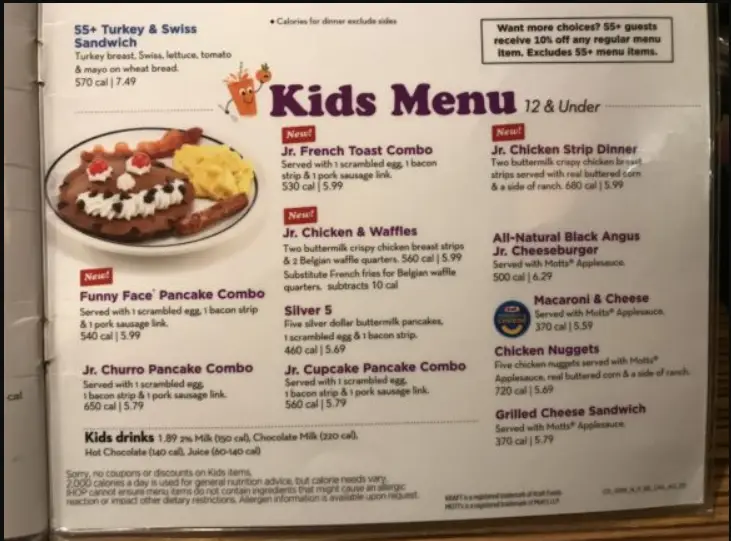 IHOP Kids Menu