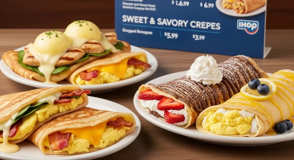 Crepes menu