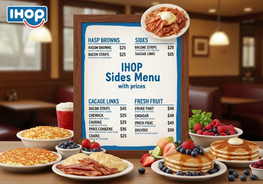 IHOP sides menu with prices 2025